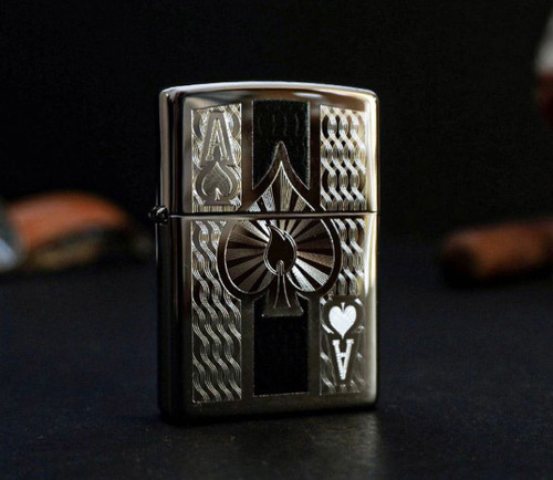 فندک زیپو اورجینال تک آس پیک Zippo 24196 Ace Design