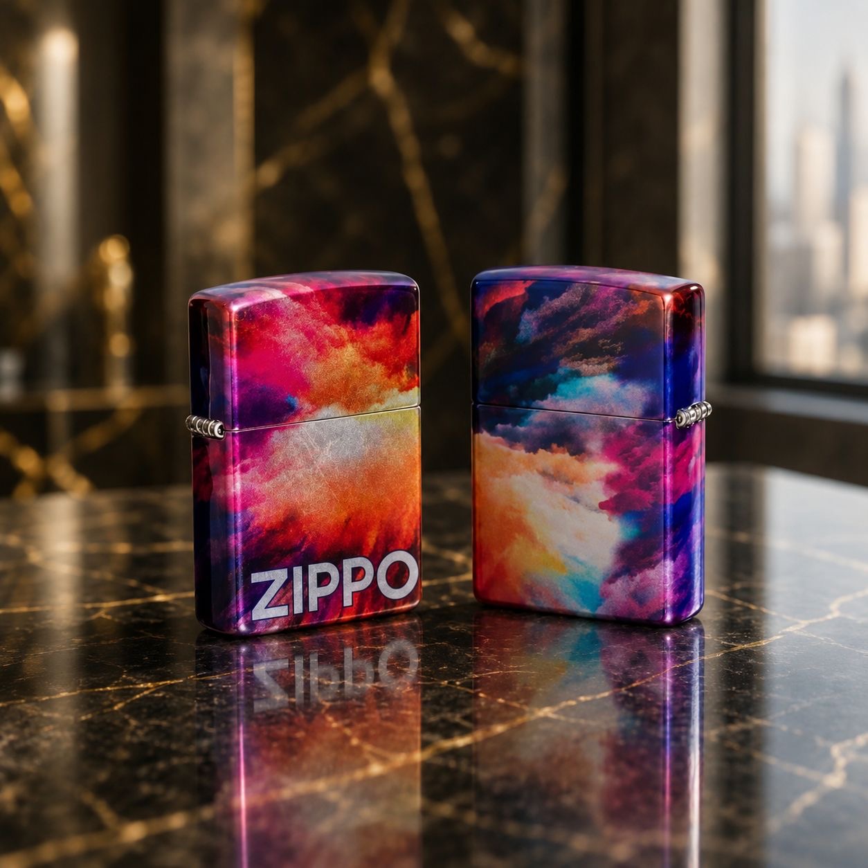 فندک زیپو اورجینال تای دای Zippo 48982 Tie Dye Design 540 Fusion