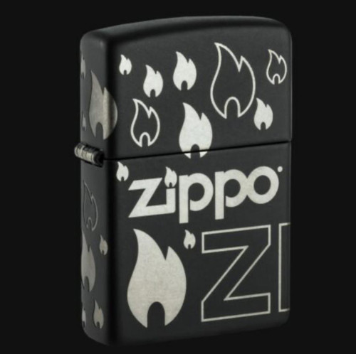 فندک زیپو اورجینال مشکی مات ۳۶۰ درجه Zippo 48908
