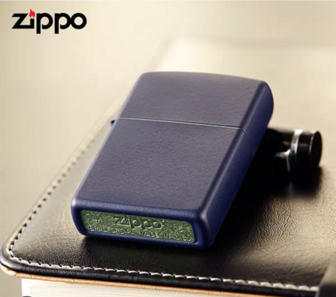 فندک زیپو مدل 239 | Zippo Navy Matte اصل آمریکا | فندک زیپو سرمه‌ای کلاسیک