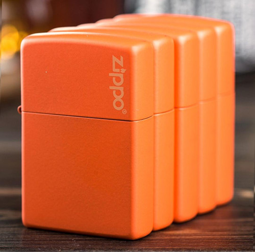 فندک زیپو اصل نارنجی لوگودار Zippo 231ZL Orange Logo