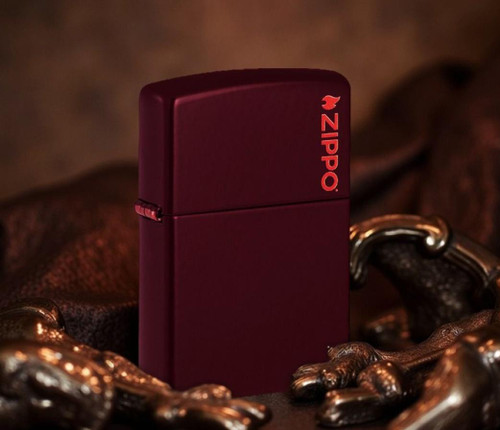 فندک زیپو اصل شرابی Zippo 46021ZL Classic Merlot Logo