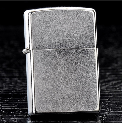 فندک زیپو اصل نقرهای استریت کروم لوگو کلاسیک Zippo 207 Reg