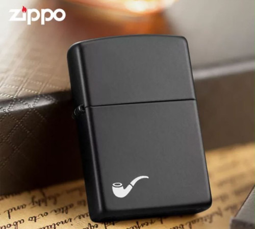 فندک زیپو اصل پیپ مشکی مات Zippo 218PL Pipe Black Matte