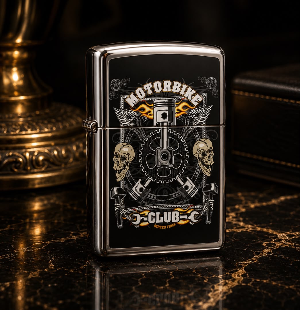 فندک زیپو اصل موتور کلاسیک پوستر وینتیج Zippo 207 Vintage Motorbike Poster