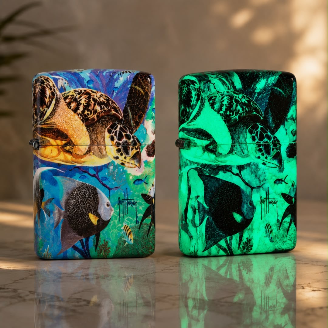 فندک زیپو اصل شب‌تاب گای هاروی Zippo 49819 Guy Harvey Glow In The Dark Matte