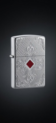 فندک زیپو اصل صلیب برنجی براق Zippo 167 Cross Emblem