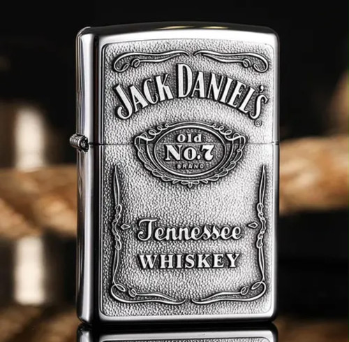 فندک زیپو اصل جک دنیلز کروم براق Zippo 250JD Jack Daniel’s Old No.7