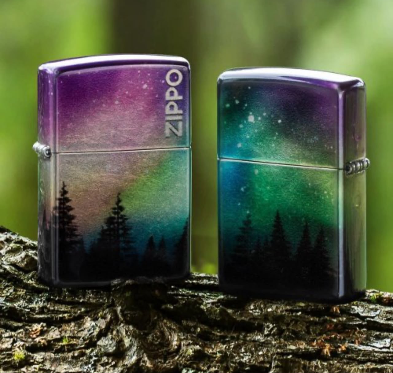 فندک زیپو اصل طرح شفق قطبی Zippo 48771 Northern Lights
