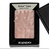فندک زیپو اصل رزگلد آرمور طرح قلب Zippo 48919 Armor Hearts Design