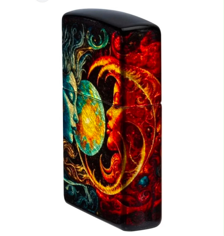 فندک زیپو اصل طرح خورشید و ماه Zippo 46563 Sun and Moon Design 540 Fusion
