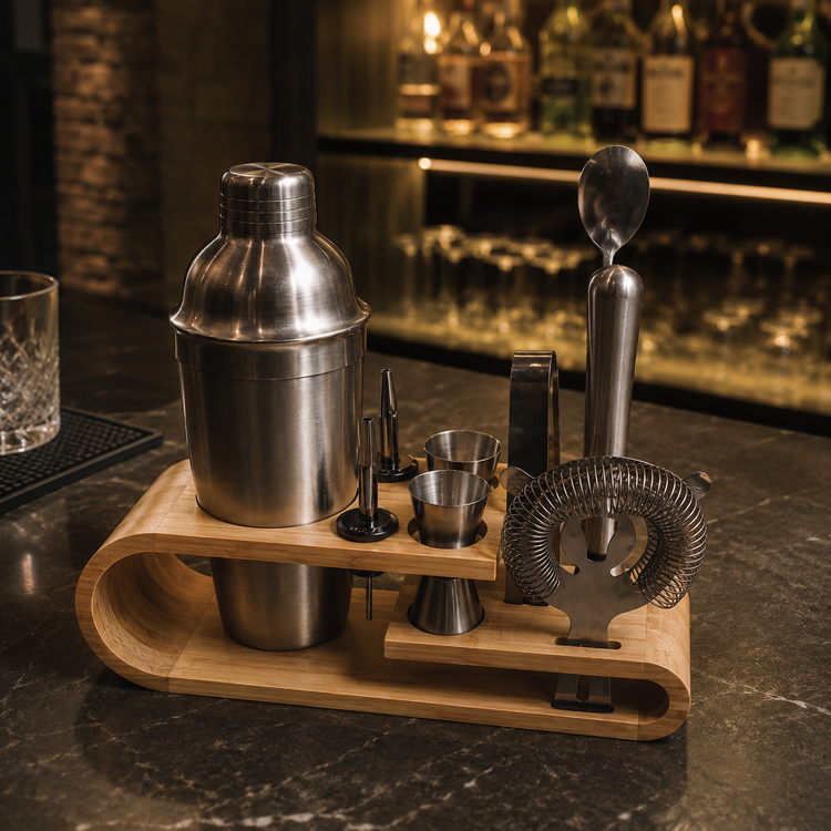 ست شیکر با استند چوبی ۱۱ تکه