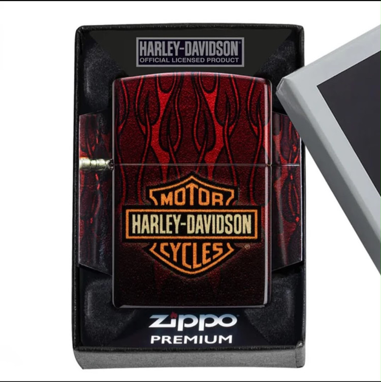 فندک زیپو ۴۸۹۹۴ طرح هارلی دیویدسون شعلههای آتش | Zippo 48994 Harley-Davidson Fusion Flames