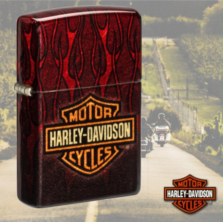 فندک زیپو ۴۸۹۹۴ طرح هارلی دیویدسون شعلههای آتش | Zippo 48994 Harley-Davidson Fusion Flames