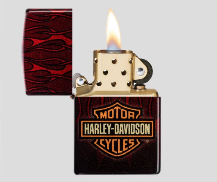 فندک زیپو ۴۸۹۹۴ طرح هارلی دیویدسون شعلههای آتش | Zippo 48994 Harley-Davidson Fusion Flames