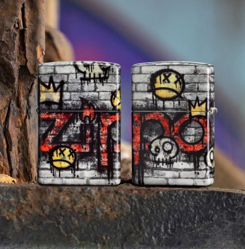 فندک زیپو ۴۶۲۸۲ طرح گرافیتی کینگ | Zippo 46282 Graffiti King Design