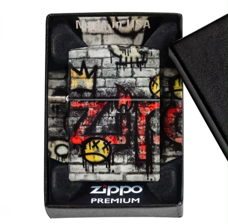 فندک زیپو ۴۶۲۸۲ طرح گرافیتی کینگ | Zippo 46282 Graffiti King Design