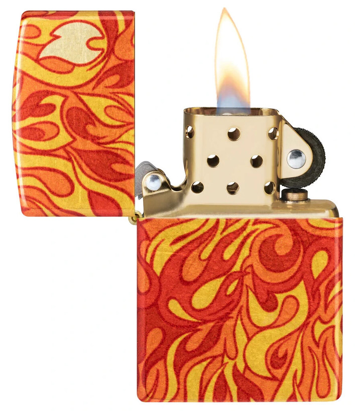 فندک زیپو ۴۸۹۸۱ طرح آتش | Zippo 48981 Fire Zippo Design