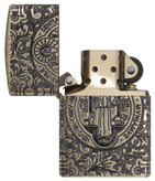 فندک زیپو ۲۹۷۱۹ آرمور طرح سنت بندیکت | Zippo Armor 29719 St. Benedict Design
