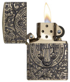 فندک زیپو ۲۹۷۱۹ آرمور طرح سنت بندیکت | Zippo Armor 29719 St. Benedict Design