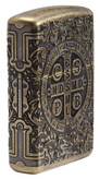 فندک زیپو ۲۹۷۱۹ آرمور طرح سنت بندیکت | Zippo Armor 29719 St. Benedict Design