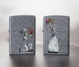 فندک زیپو ۲۸۹۸۷ ست دو عددی اسکلت عاشق | Zippo 28987 Iron Stone Couple