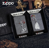 فندک زیپو ۲۸۹۸۷ ست دو عددی اسکلت عاشق | Zippo 28987 Iron Stone Couple