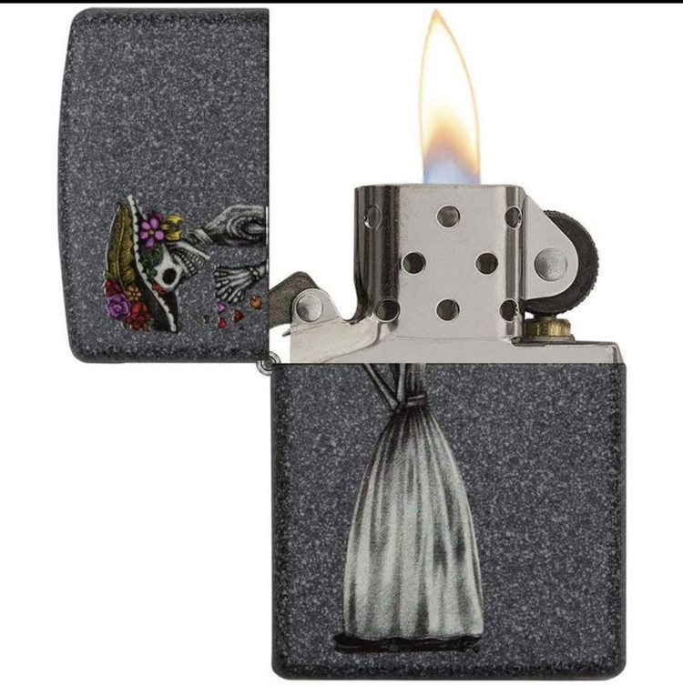 فندک زیپو ۲۸۹۸۷ ست دو عددی اسکلت عاشق | Zippo 28987 Iron Stone Couple