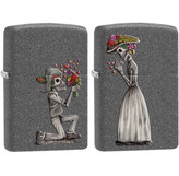 فندک زیپو ۲۸۹۸۷ ست دو عددی اسکلت عاشق | Zippo 28987 Iron Stone Couple