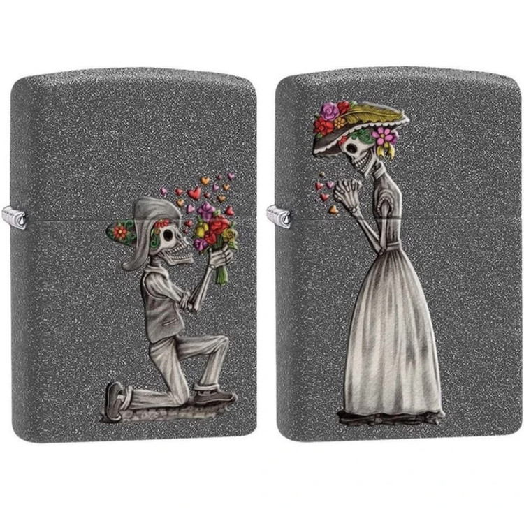 فندک زیپو ۲۸۹۸۷ ست دو عددی اسکلت عاشق | Zippo 28987 Iron Stone Couple