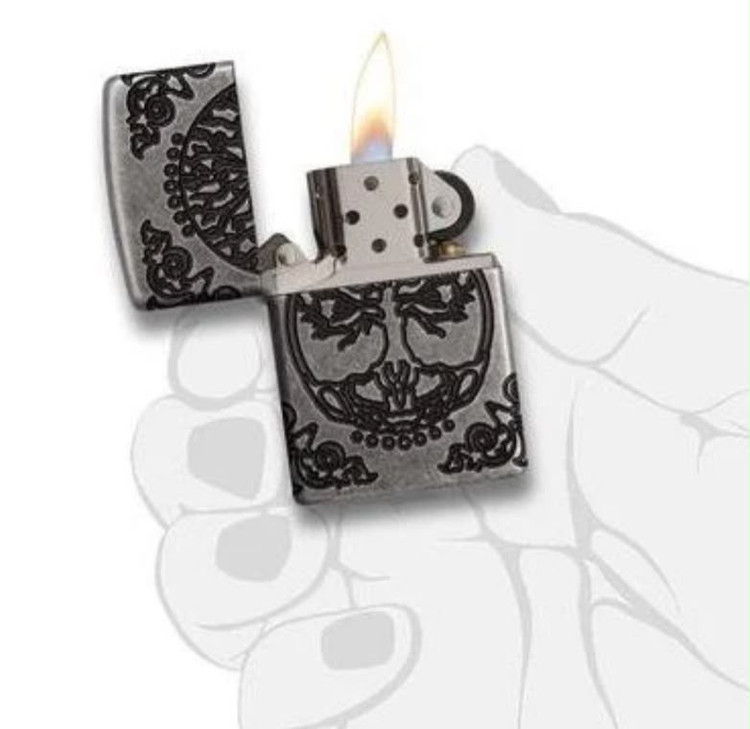 فندک زیپو ۲۹۶۷۰ درخت زندگی آنتیک سیلور | Zippo 29670 Armor Tree of Life