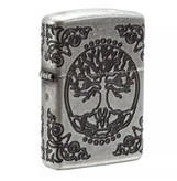 فندک زیپو ۲۹۶۷۰ درخت زندگی آنتیک سیلور | Zippo 29670 Armor Tree of Life