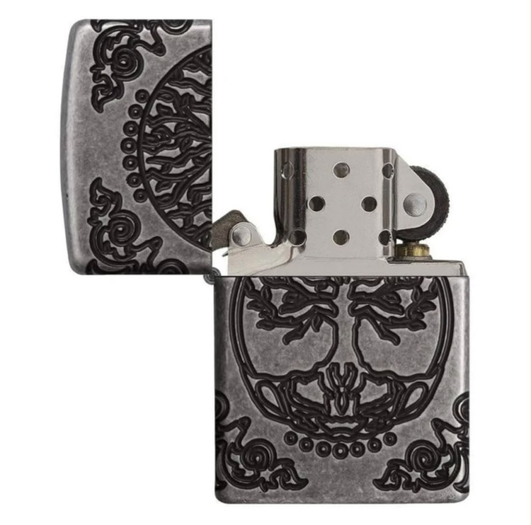 فندک زیپو ۲۹۶۷۰ درخت زندگی آنتیک سیلور | Zippo 29670 Armor Tree of Life