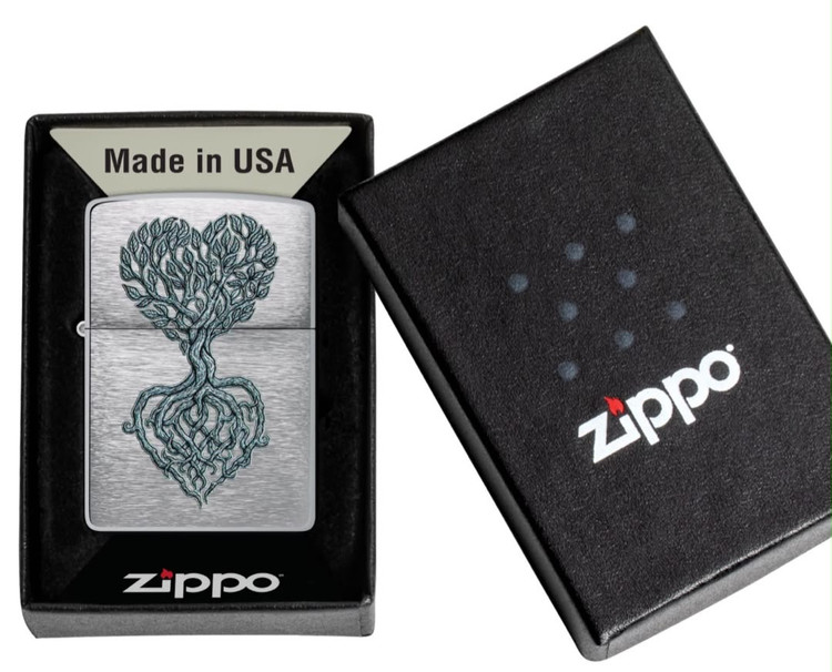فندک زیپو ۴۶۲۳۲ طرح درخت عشق | Zippo 46232 Tree of Love Design