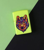 فندک زیپو ۲۹۶۳۹ طرح گرگ | Zippo 29639 Wolf Design