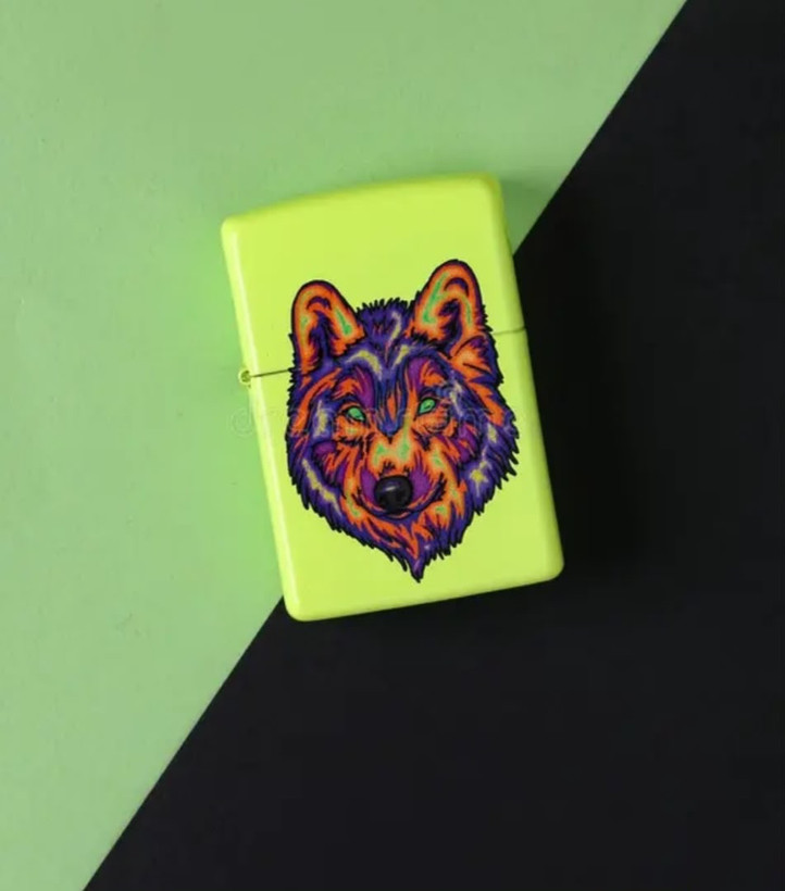 فندک زیپو ۲۹۶۳۹ طرح گرگ | Zippo 29639 Wolf Design