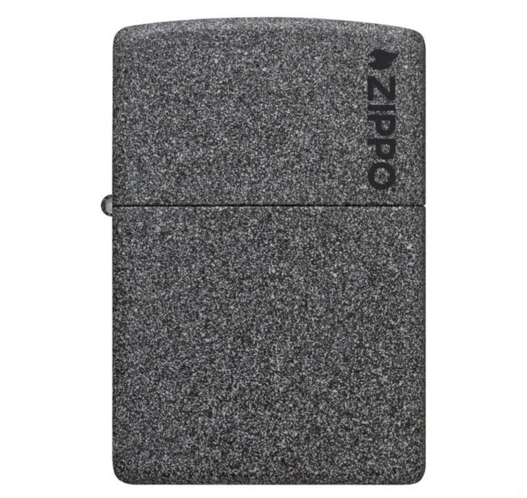 فندک زیپو ۲۱۱ZL لوگو زیپو با پوشش آیرون استون | Zippo 211ZL Iron Stone Logo