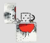 فندک زیپو ۴۶۲۵۸ طرح قلب چکهای شبتاب | Zippo 46258 Love Drip Design