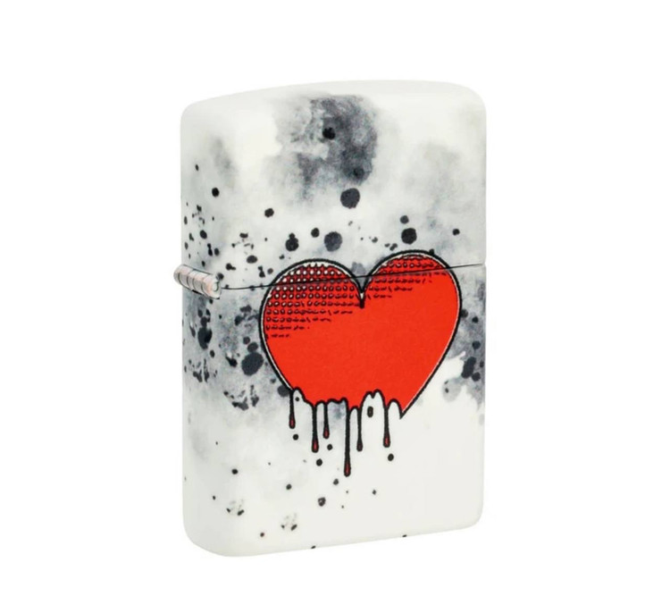 فندک زیپو ۴۶۲۵۸ طرح قلب چکهای شبتاب | Zippo 46258 Love Drip Design