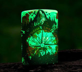 فندک زیپو ۴۹۸۰۵ طرح قطبنما و طبیعت شبتاب | Zippo 49805 Compass Design Glow-in-the-