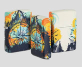 فندک زیپو ۴۹۸۰۵ طرح قطبنما و طبیعت شبتاب | Zippo 49805 Compass Design Glow-in-the-
